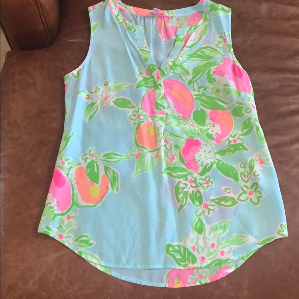 Lilly Pulitzer sleevles Stacy top